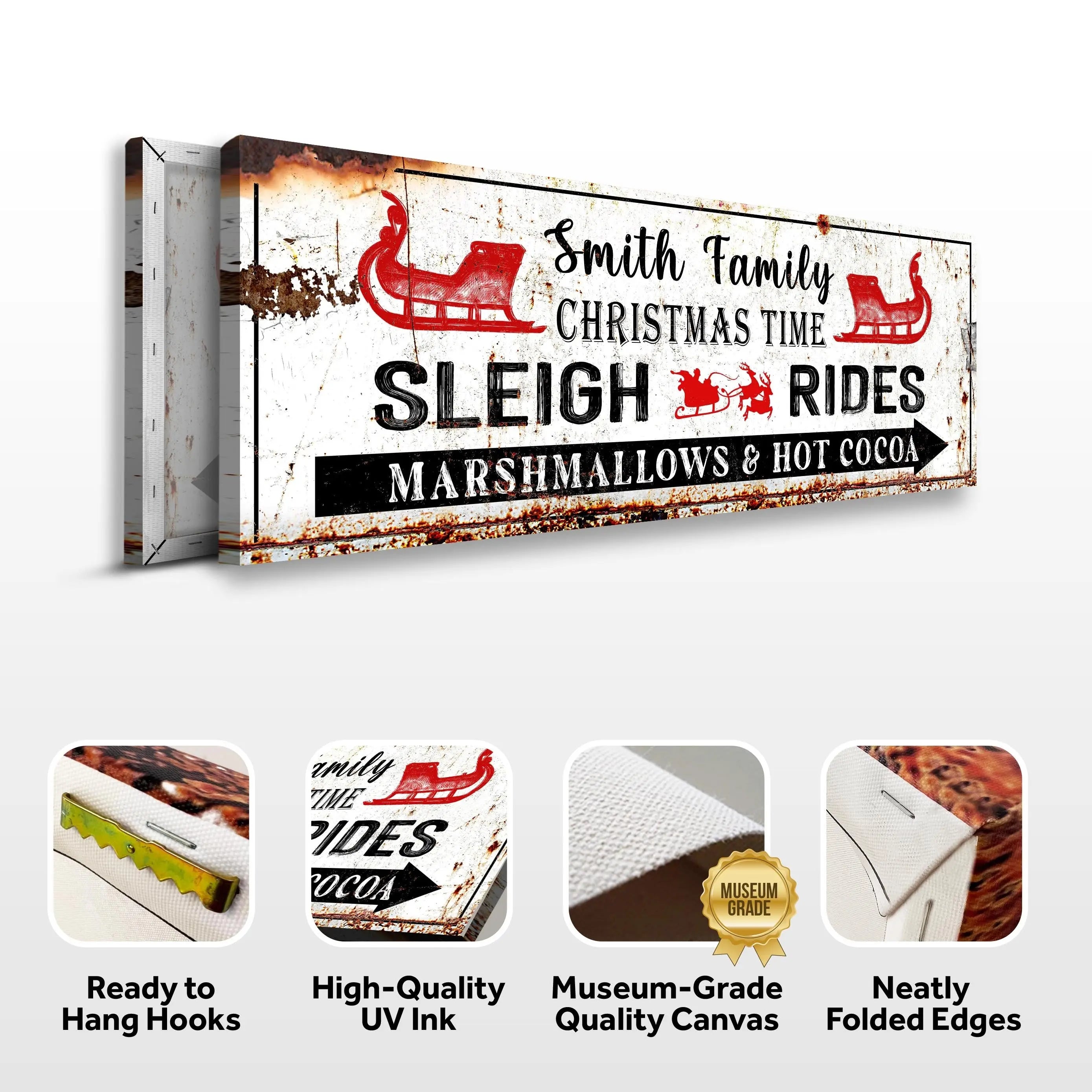 PAS1369 Christmas Sleigh Rides Sign suitedtosucceed